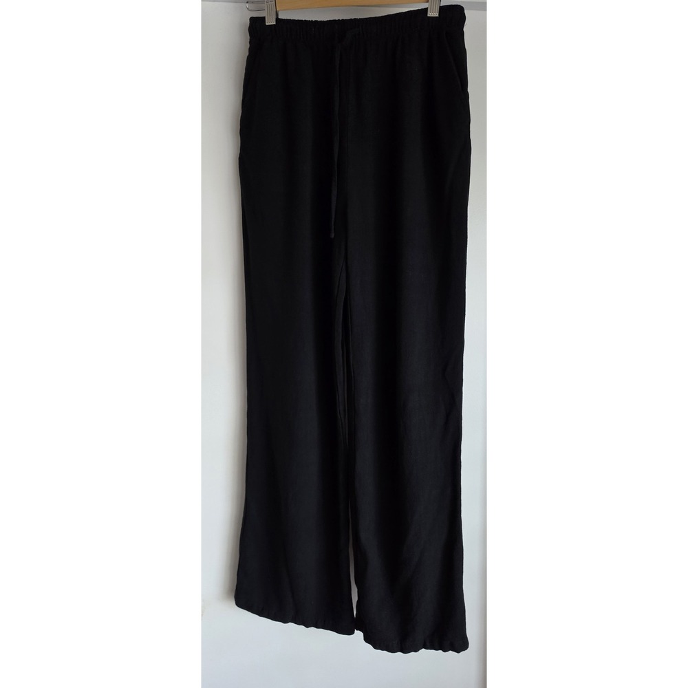 Blenca Women's Black Pants Size M Casual Wide Leg Trousers Slacks Pull On Casual